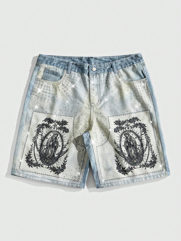Pantaloni scurți SHEIN, albastru