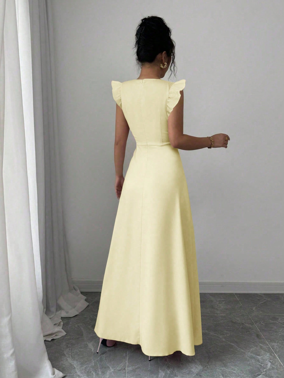 SHEIN maxi ruha, sárga