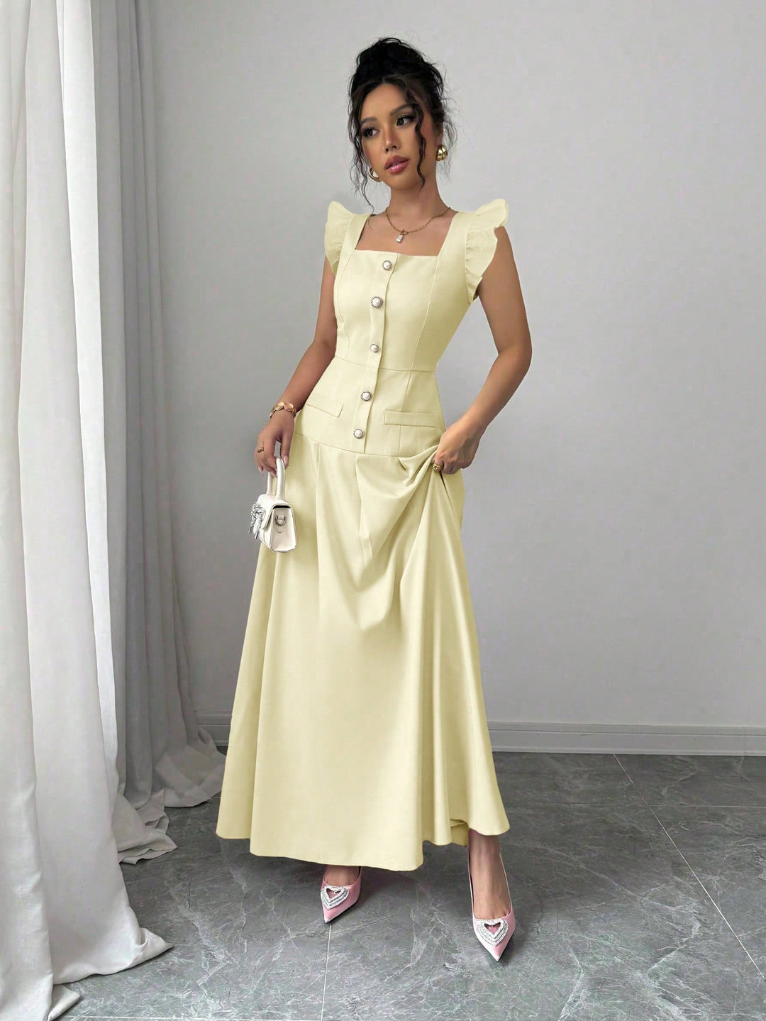 Rochie maxi SHEIN, galben