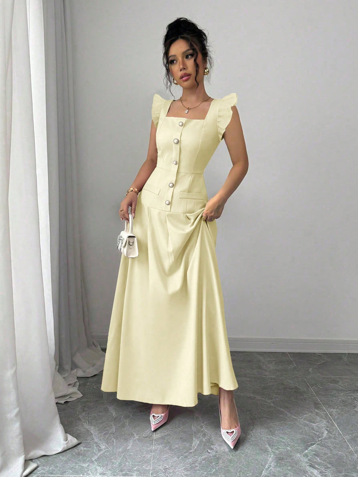 Rochie maxi SHEIN, galben