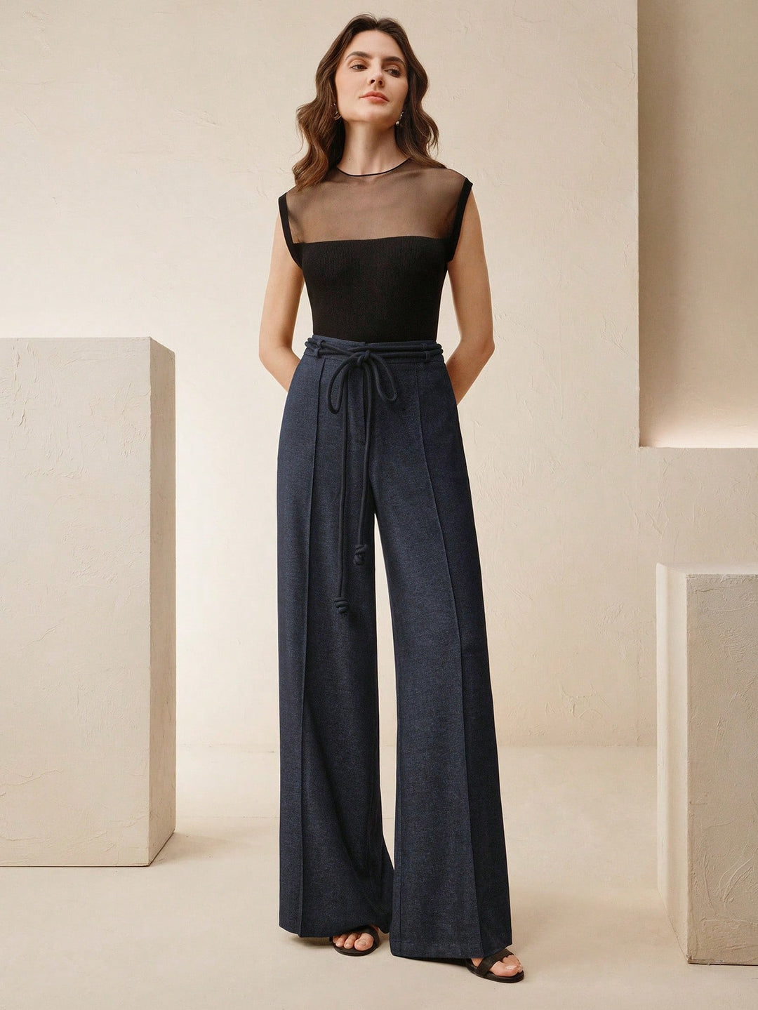 Pantalon SHEIN, albastru