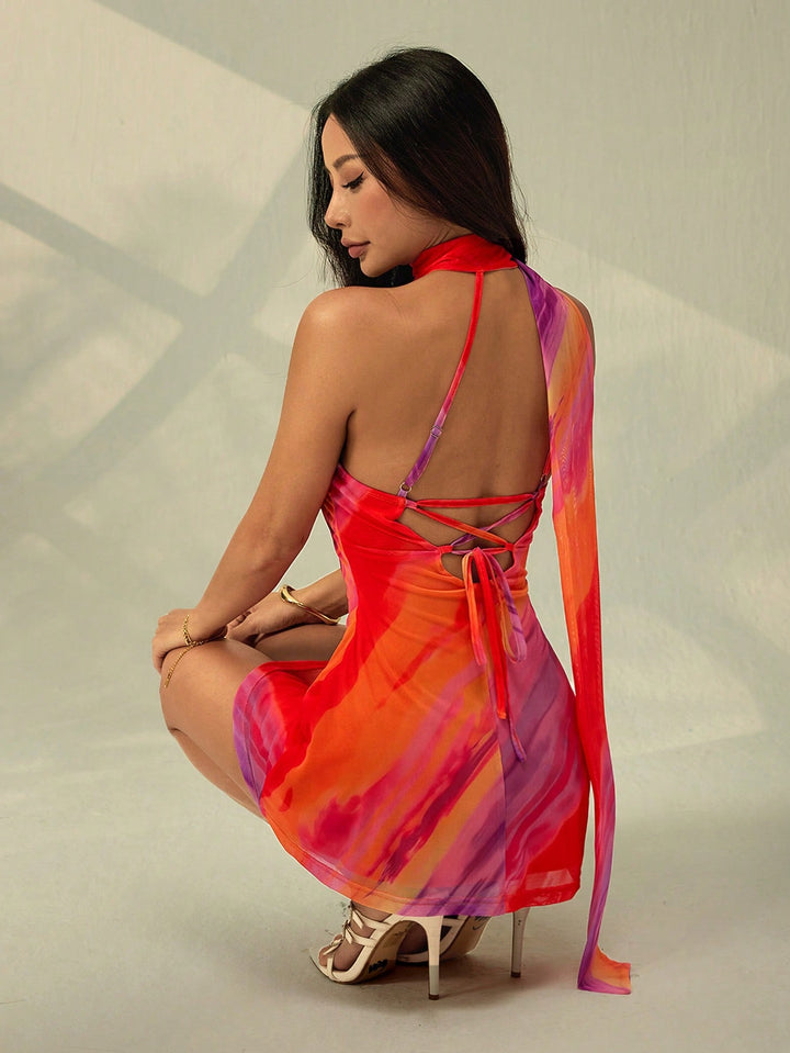 Rochie mini SHEIN, portocaliu