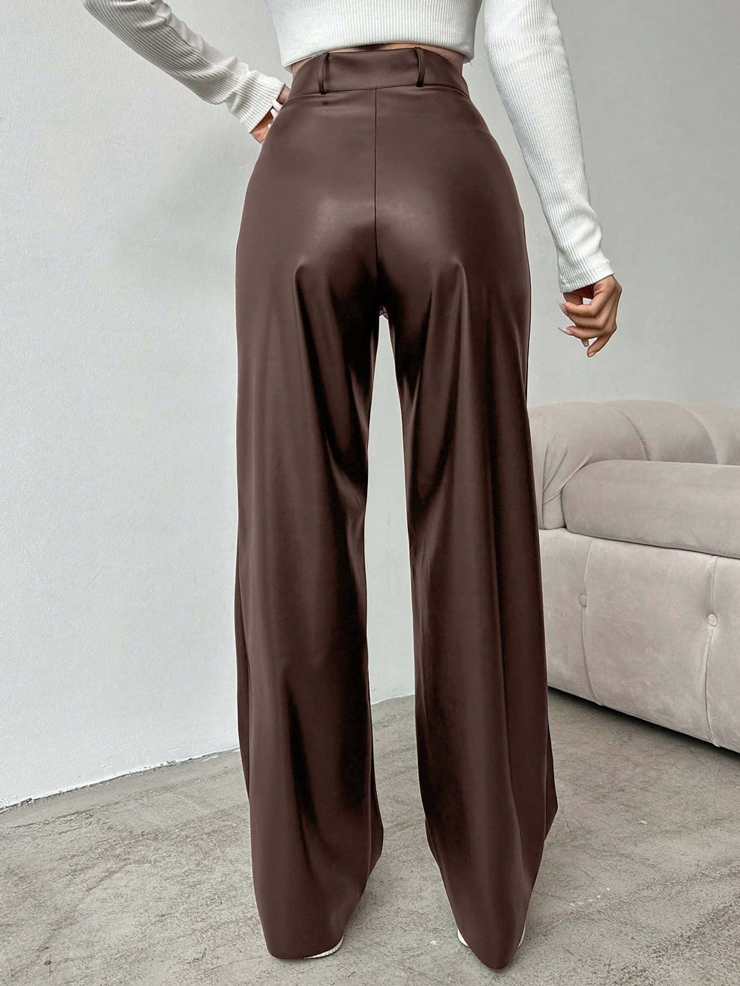 Pantaloni SHEIN, maro