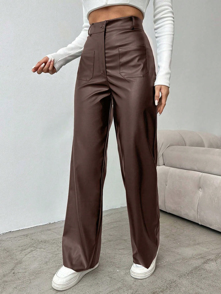 Pantaloni SHEIN, maro