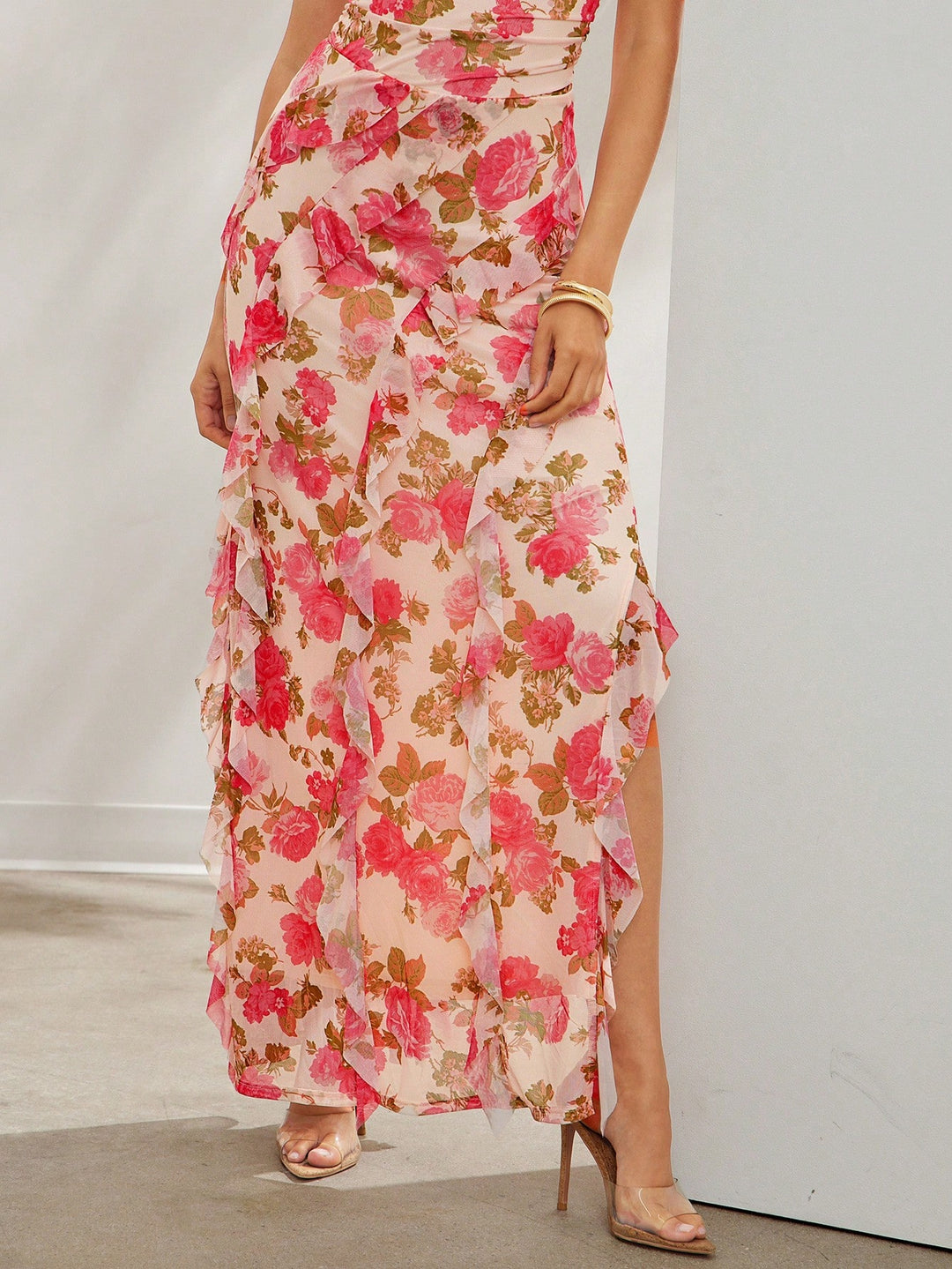 Rochie maxi SHEIN, bej