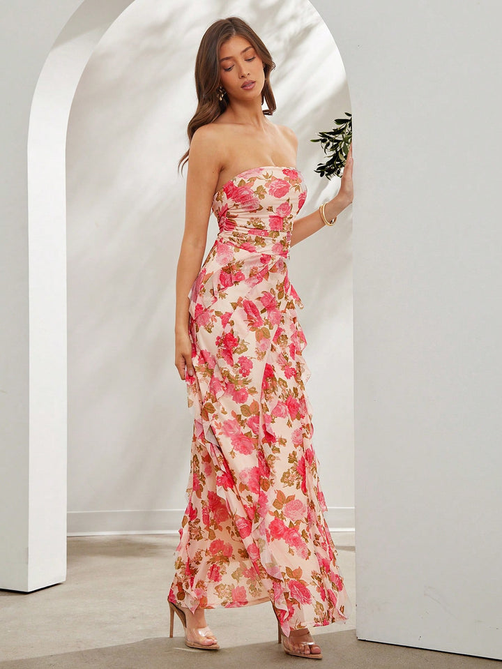 Rochie maxi SHEIN, bej