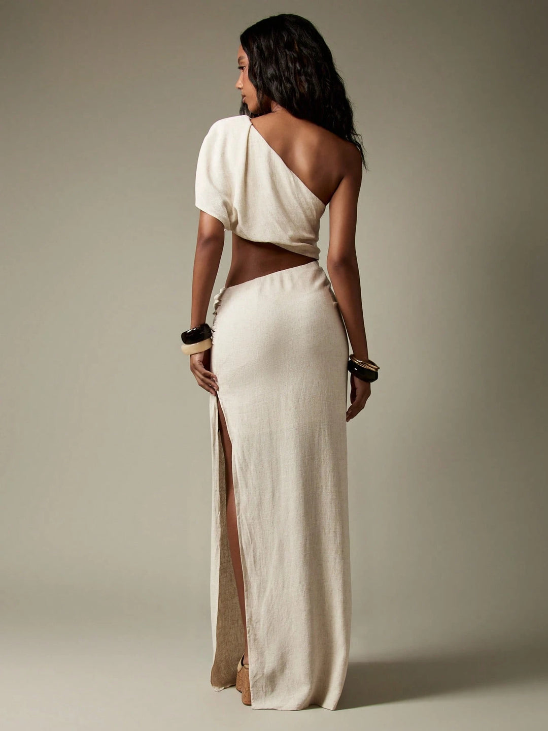 SHEIN maxi ruha, bézs