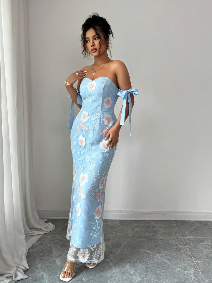 SHEIN maxi dress, blue