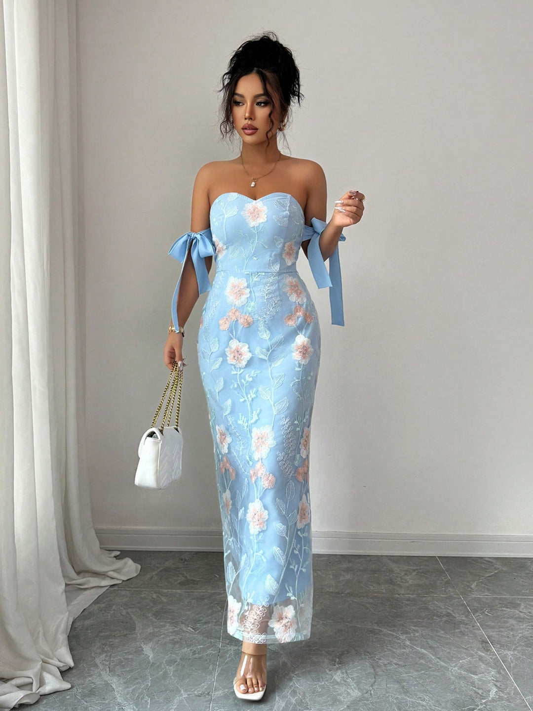 SHEIN maxi dress, blue
