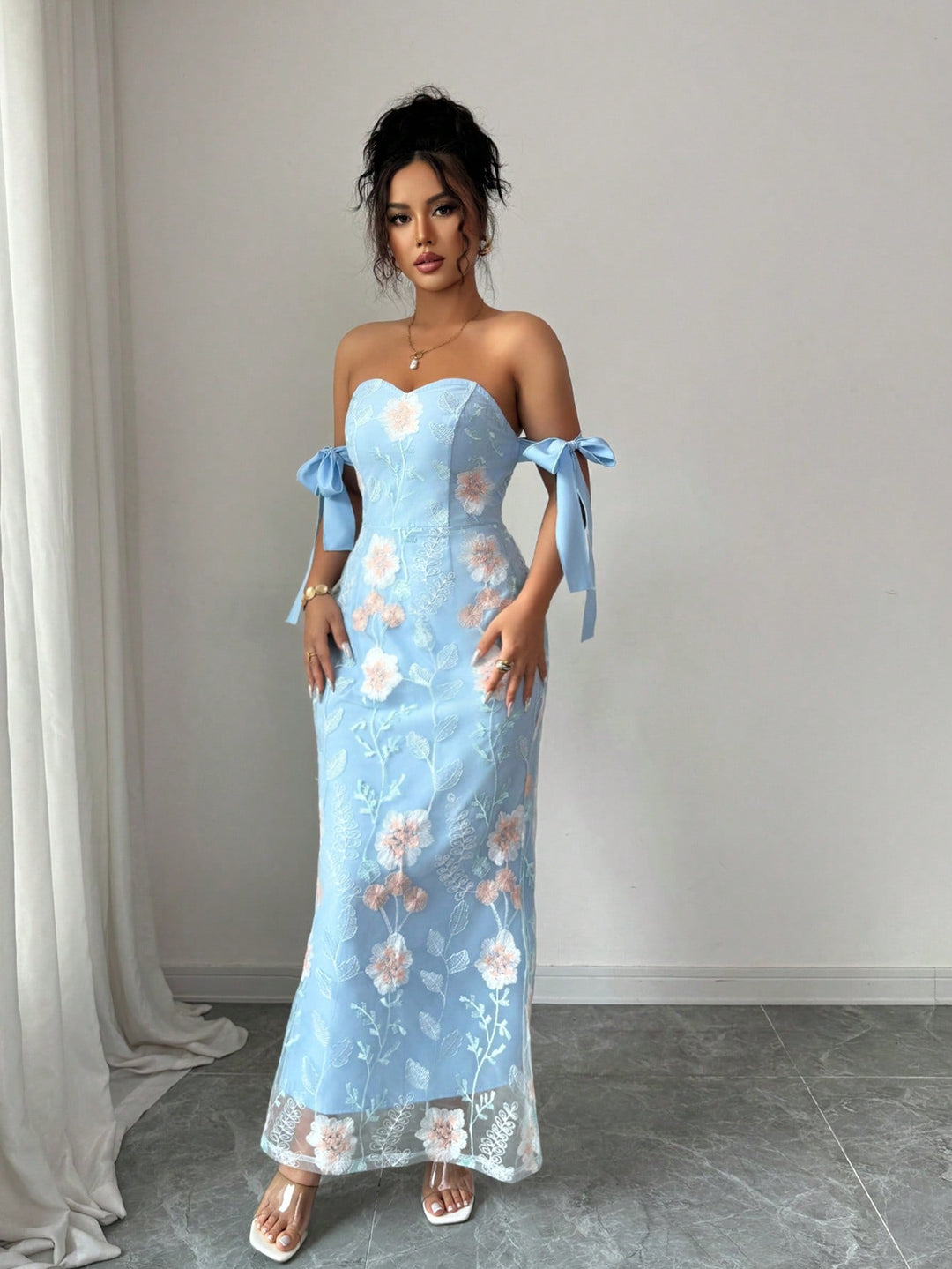 SHEIN maxi dress, blue