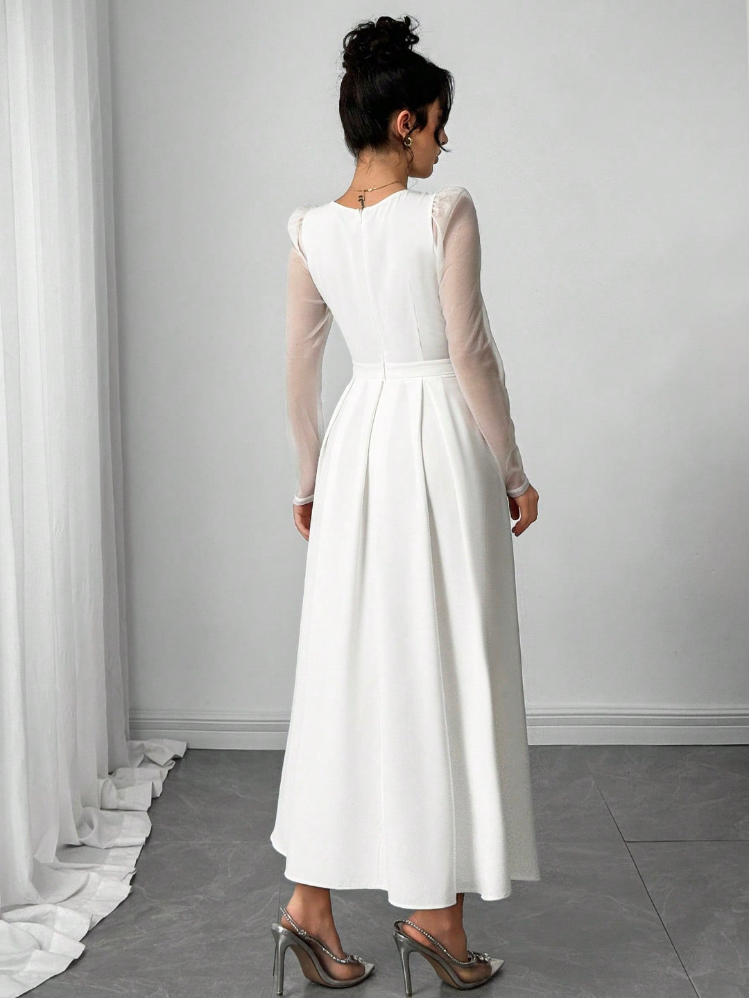 Rochie maxi SHEIN, alb