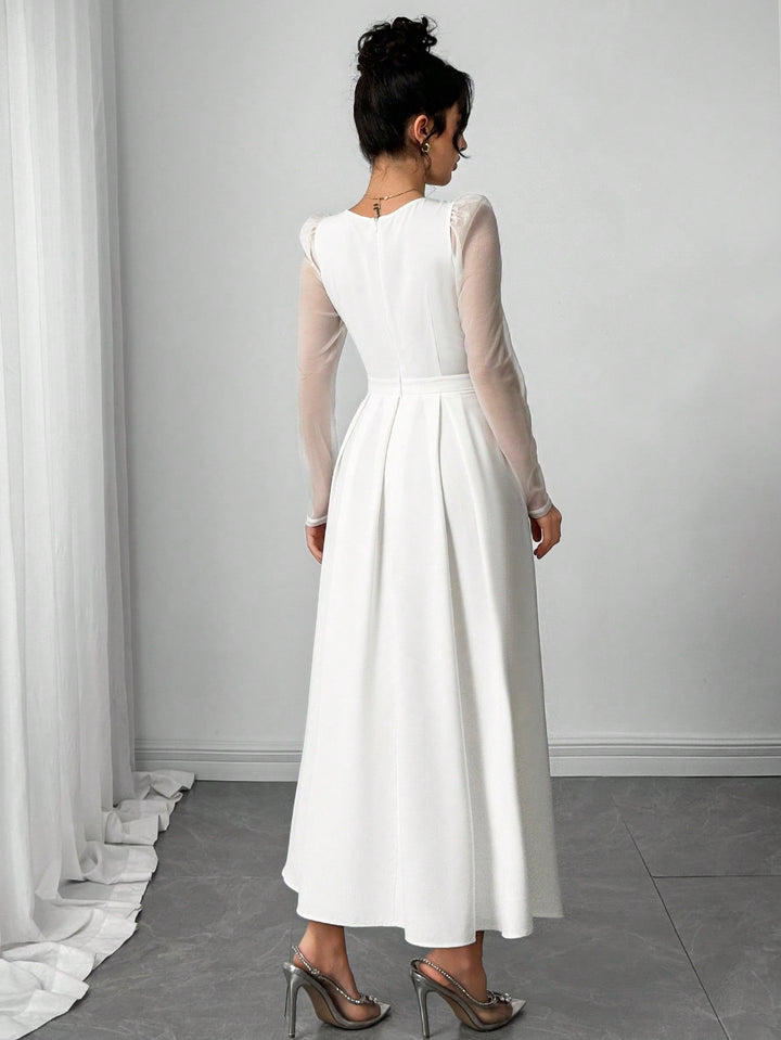 Rochie maxi SHEIN, alb