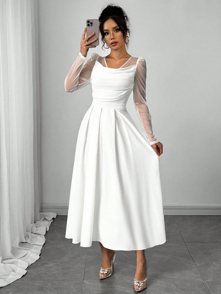 Rochie maxi SHEIN, alb