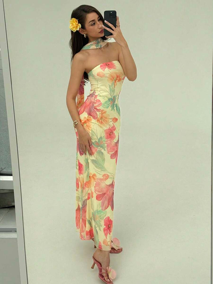 Set rochie și eșarfă SHEIN, mix culori
