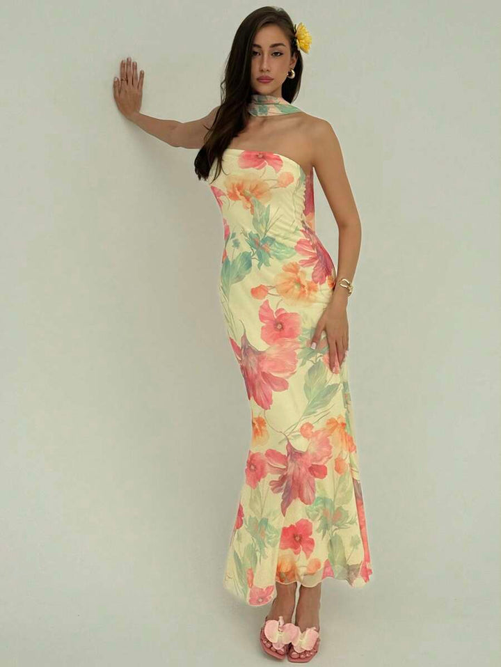 Set rochie și eșarfă SHEIN, mix culori