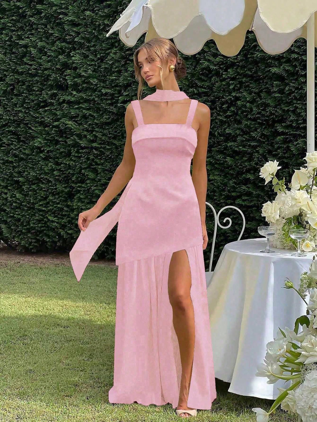 Rochie maxi SHEIN, roz