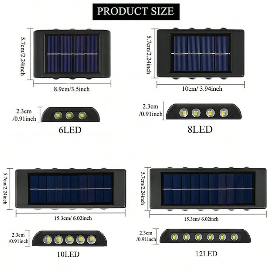 Set aplice solare de perete pentru exterior SHEIN, alb