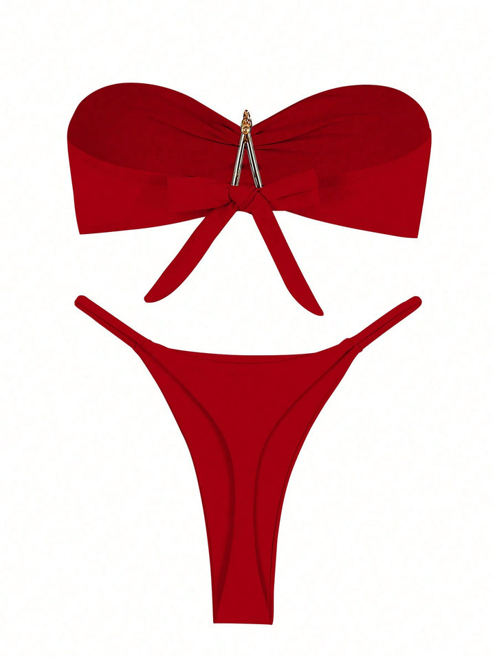 Set bikini SHEIN, roșu