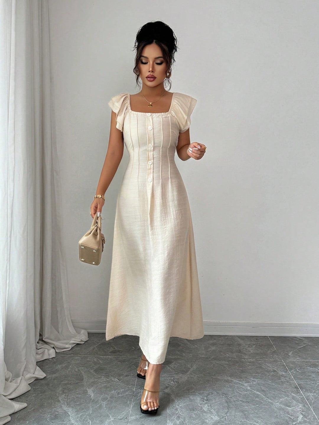 Rochie maxi SHEIN, portocaliu