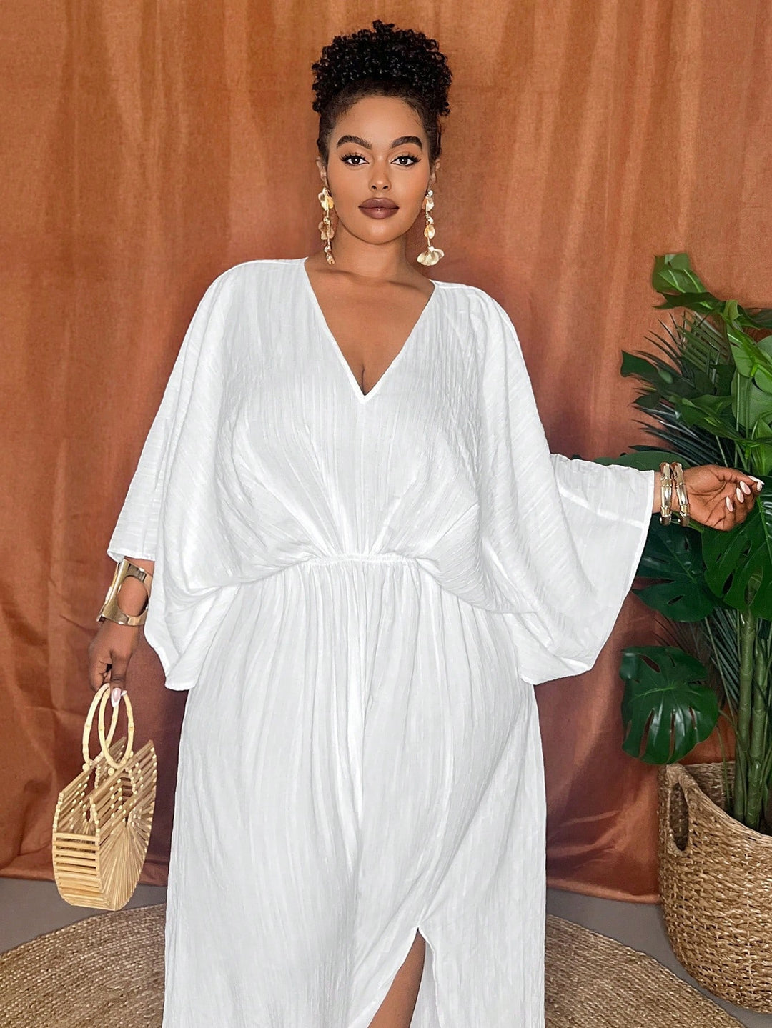 Rochie maxi SHEIN, alb