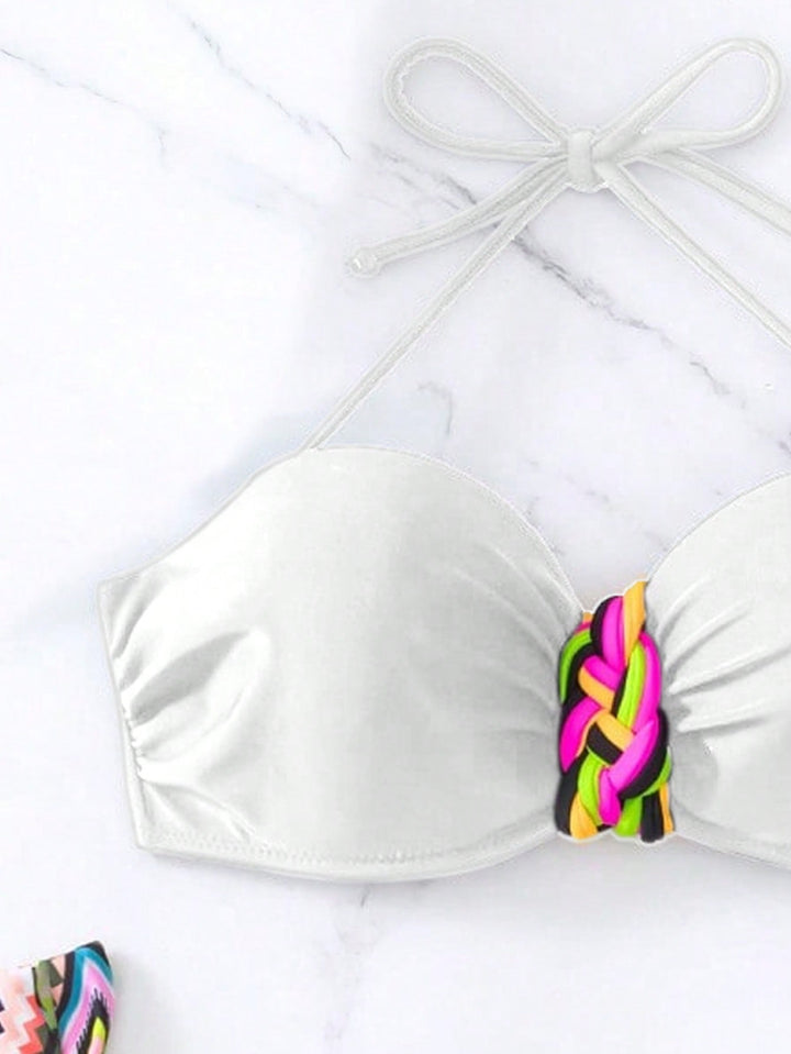 Set bikini SHEIN, alb