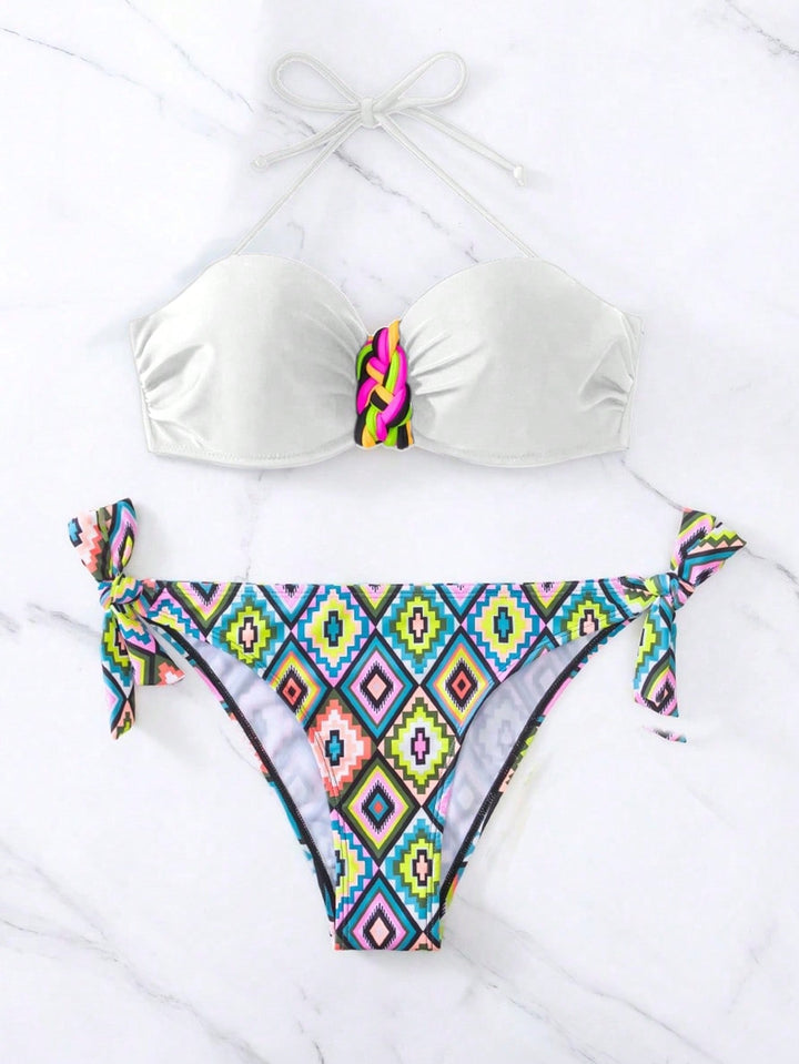 Set bikini SHEIN, alb
