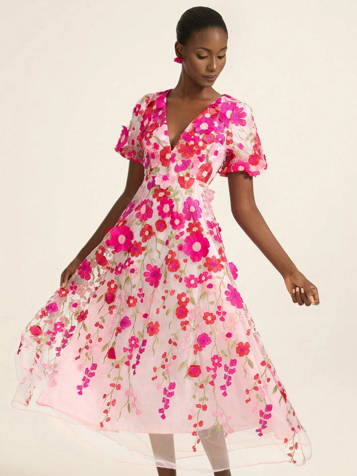 Rochie midi SHEIN, mix culori