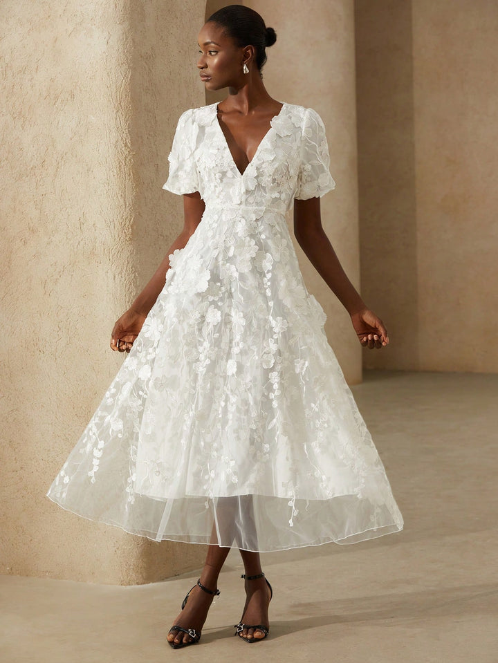 Rochie maxi SHEIN, alb