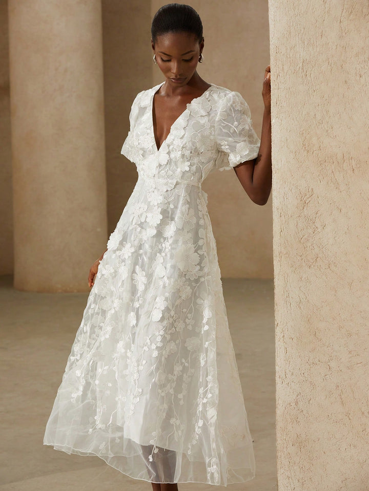 Rochie maxi SHEIN, alb