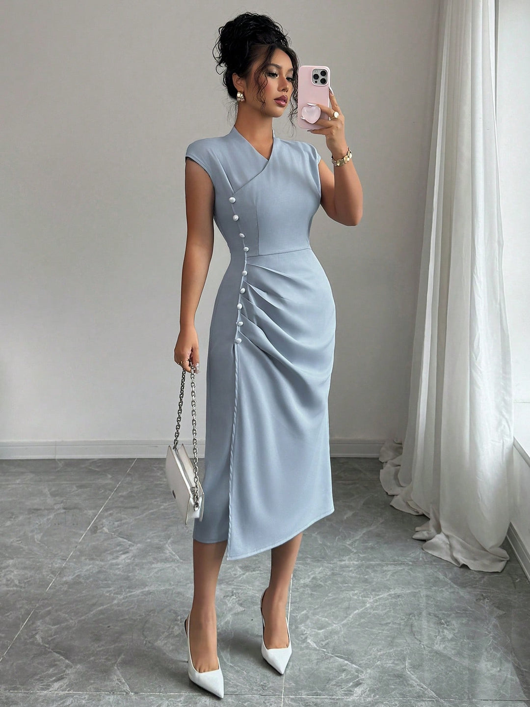 SHEIN középmidi ruha, kék