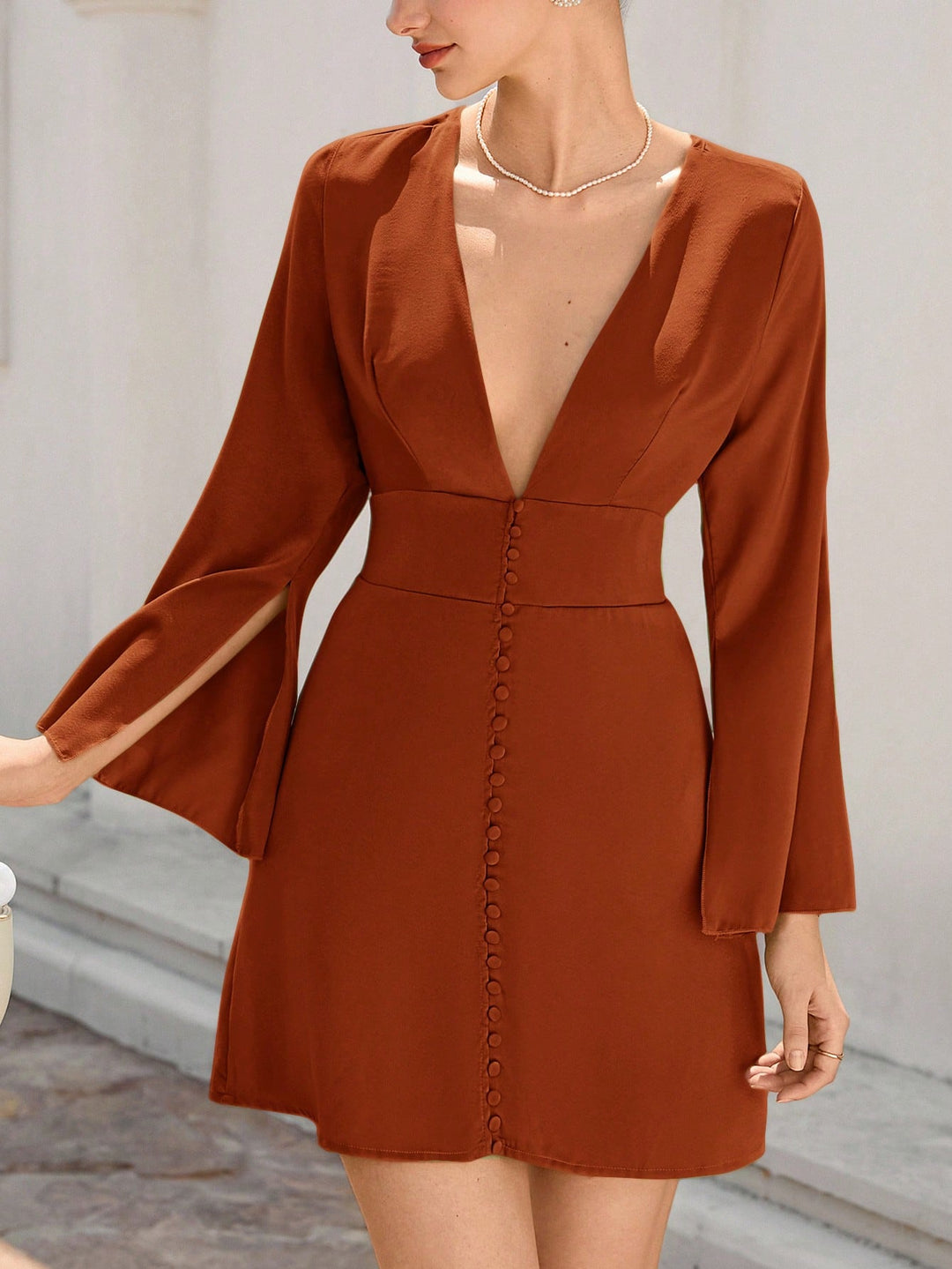 Rochie mini Shein, cărămiziu