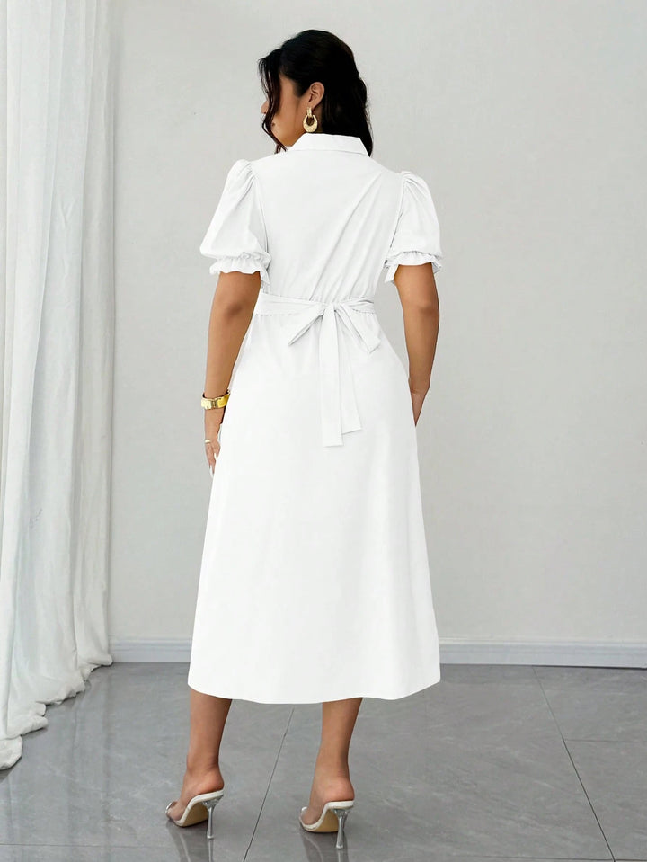 Rochie midi SHEIN, alb