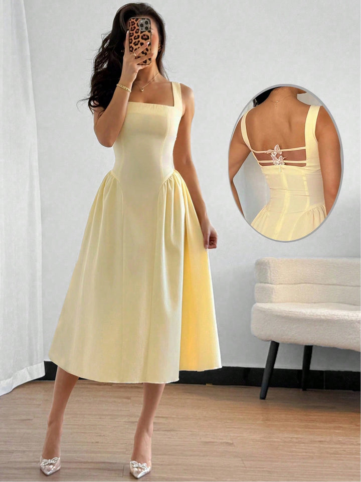 Rochie midi SHEIN, galben