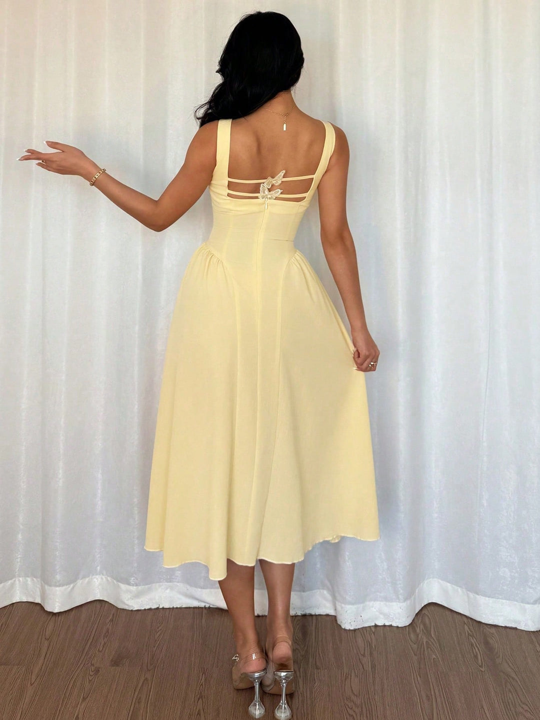 Rochie midi SHEIN, galben