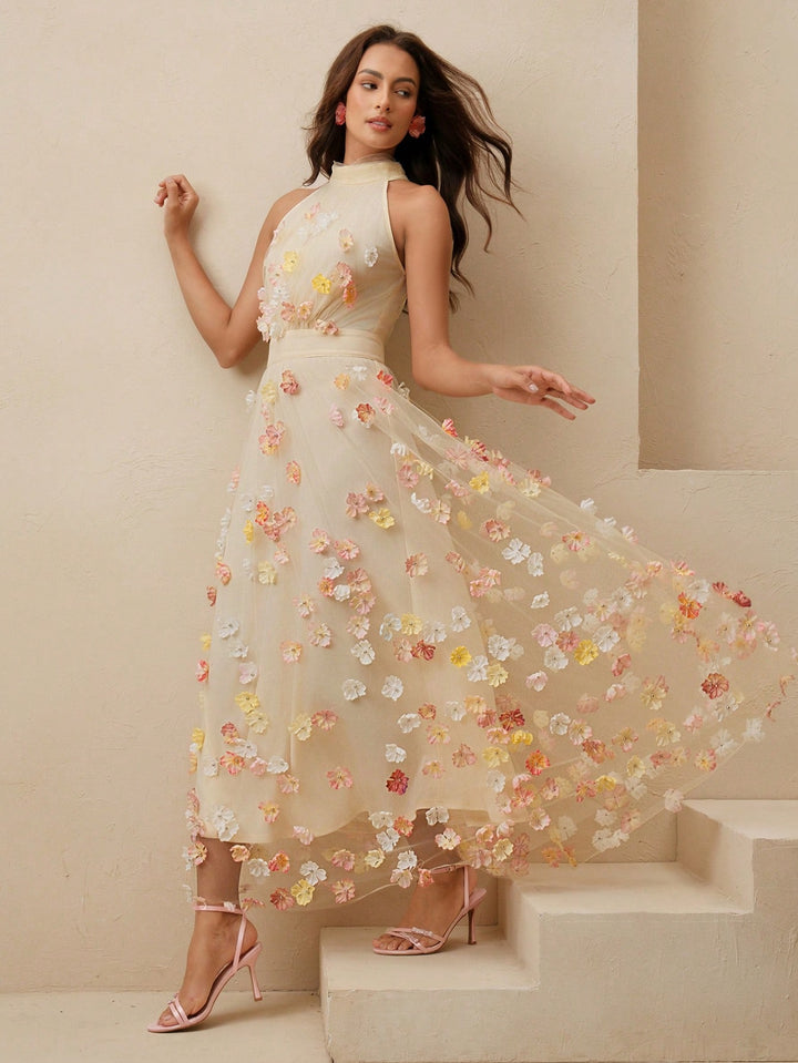Rochie midi SHEIN, bej