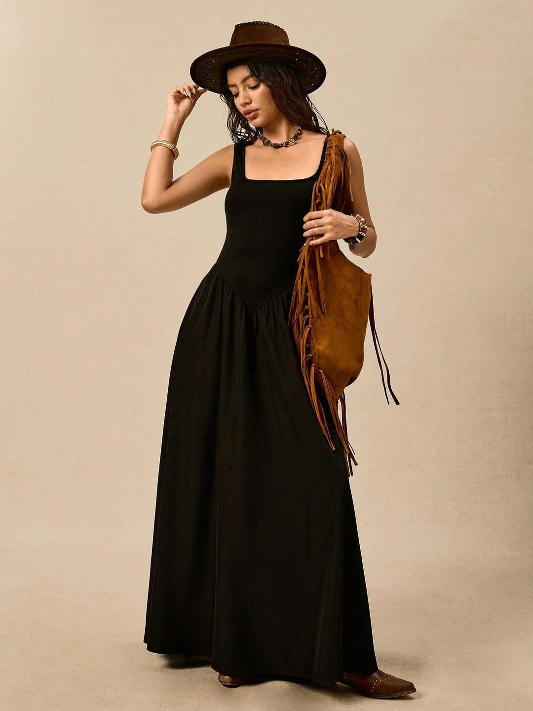 Rochie maxi SHEIN, negru