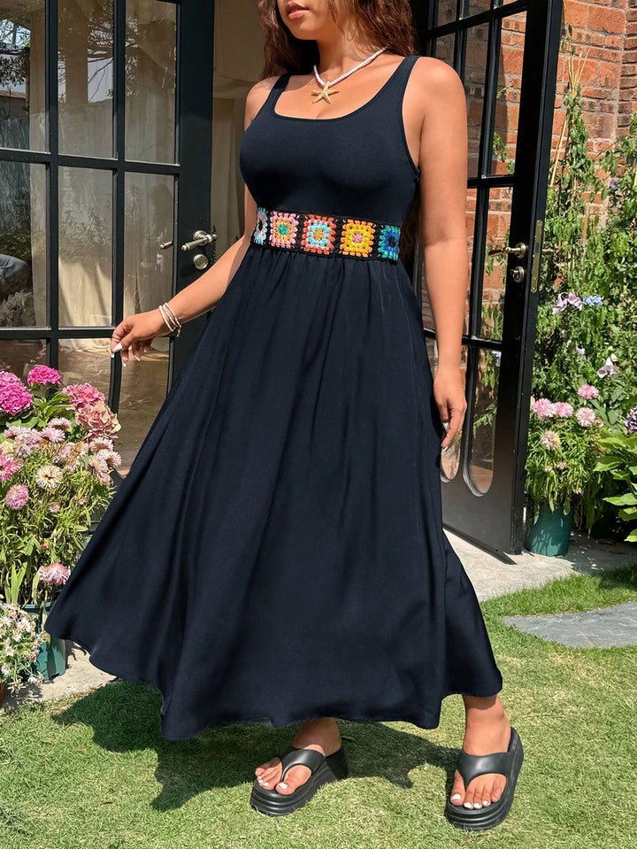 Rochie maxi Shein Curve+, mix culori