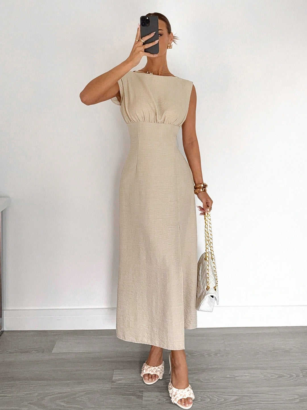 Rochie maxi SHEIN, portocaliu