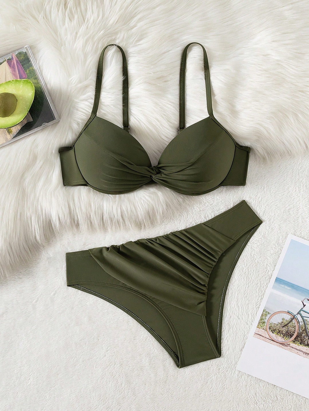 Set bikini SHEIN, kaki