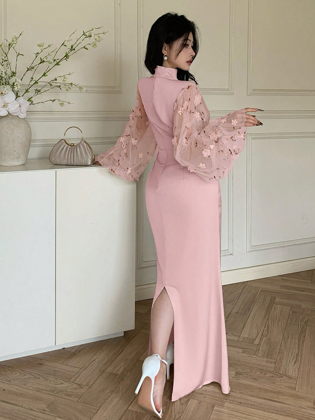 Rochie maxi SHEIN, roz