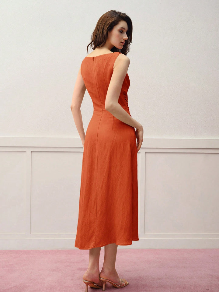 Rochie midi SHEIN, portocaliu