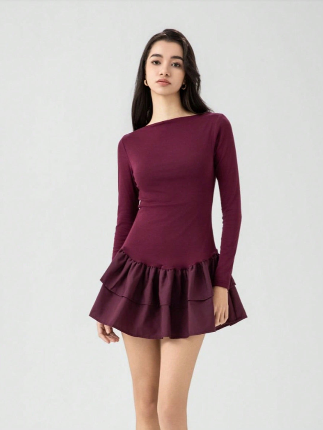 Rochie scurtă SHEIN, vișiniu