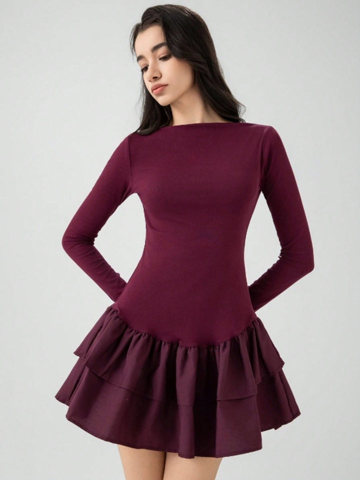 Rochie scurtă SHEIN, vișiniu