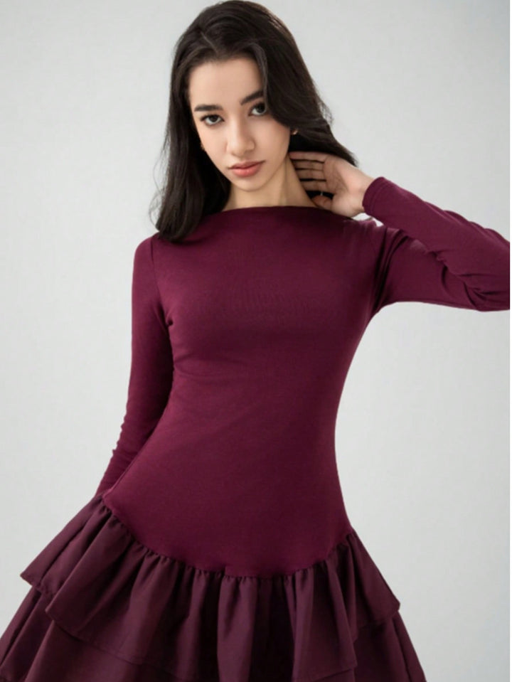 Rochie scurtă SHEIN, vișiniu