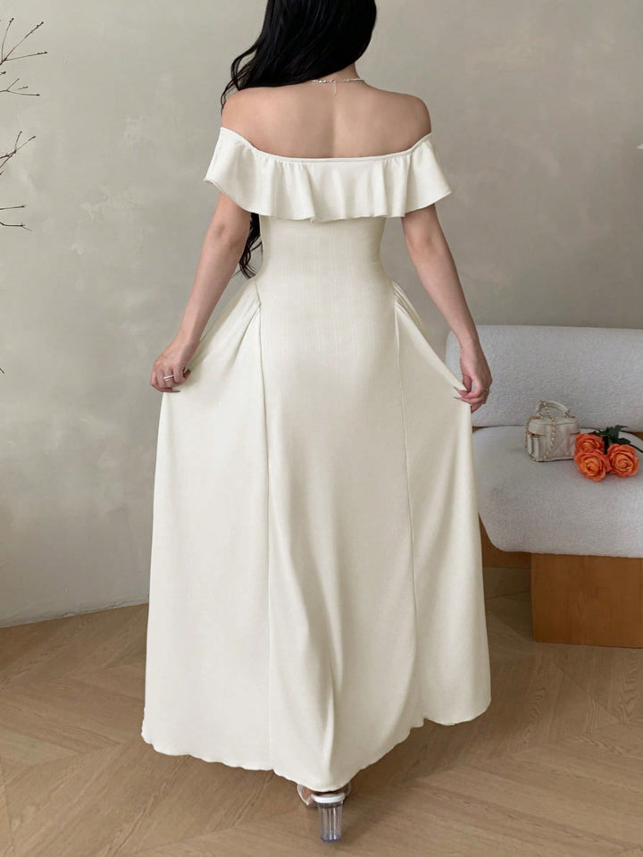 Rochie maxi SHEIN, bej