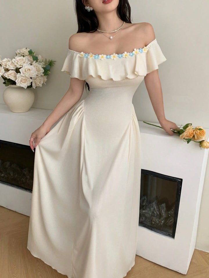 Rochie maxi SHEIN, bej