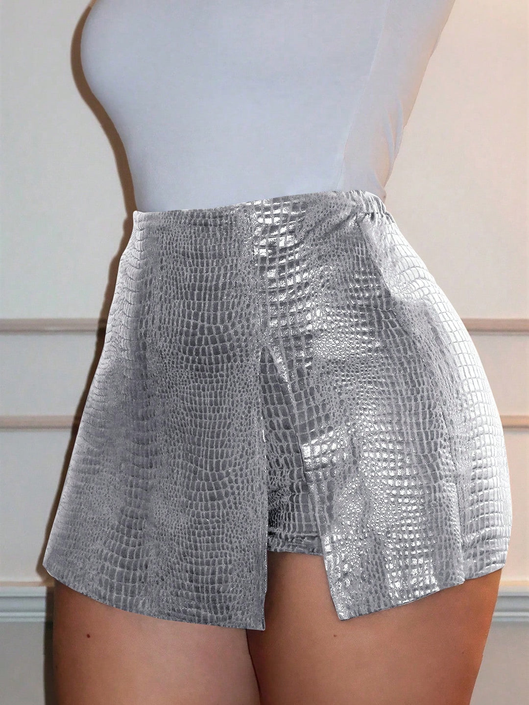 SHEIN shorts, silver