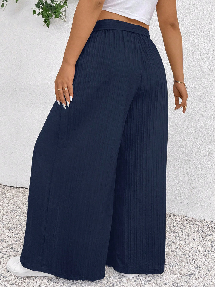 Pantaloni Shein Curve+, albastru