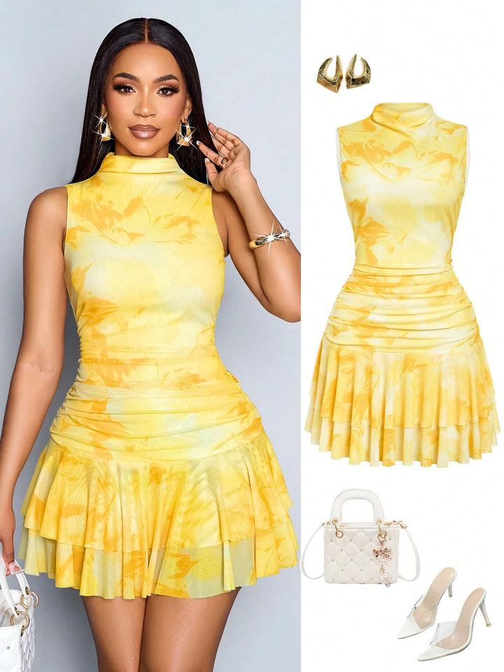 Rochie mini SHEIN, galben
