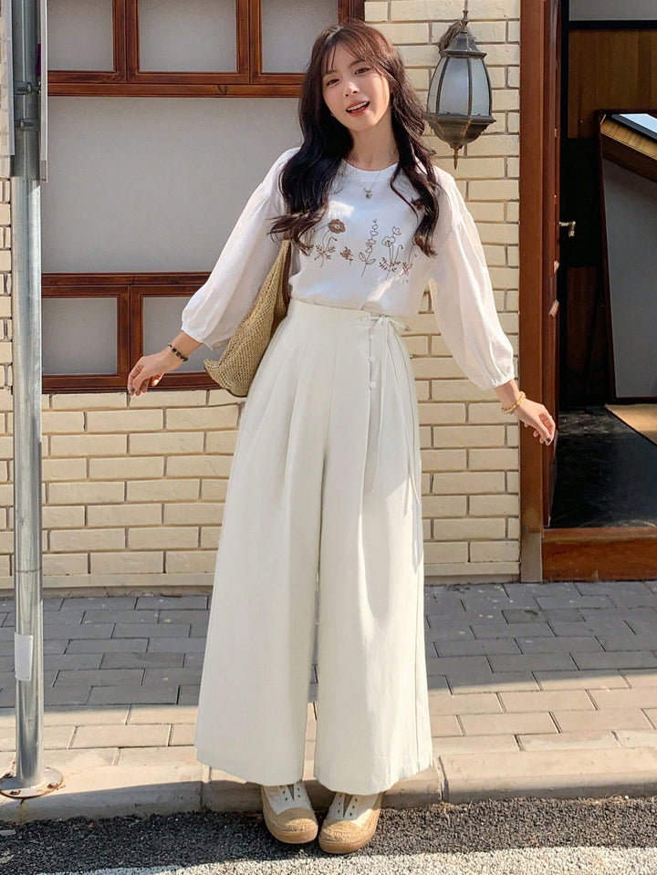 Pantaloni SHEIN, alb